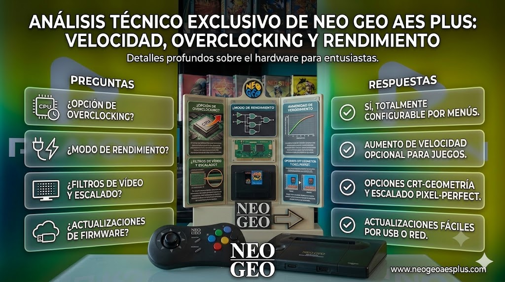 Neo Geo AES Plus: detalles técnicos y capacidades de overclocking confirmadas